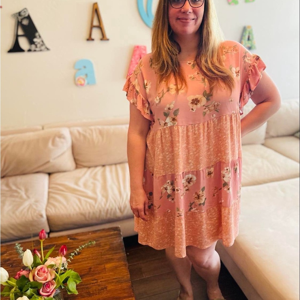 Oddi Babydoll Floral Tiered Dress | NWT | Flowy Fit |โ Sizes S & M - Picture 4 of 4